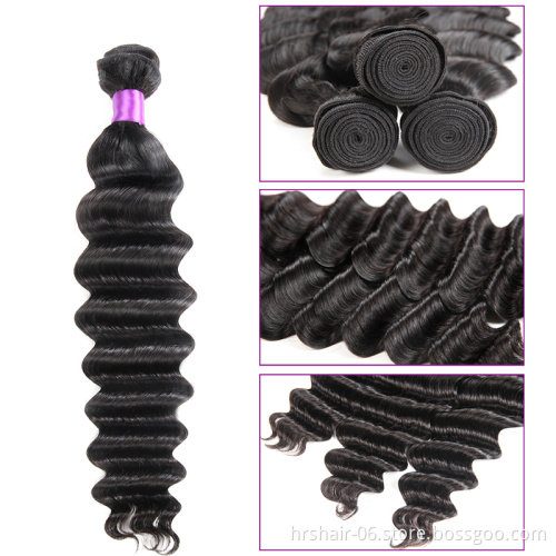 100% virgin hair Fast dropship 3 bundles loose deep wave raw indian human hair womens hair bundles